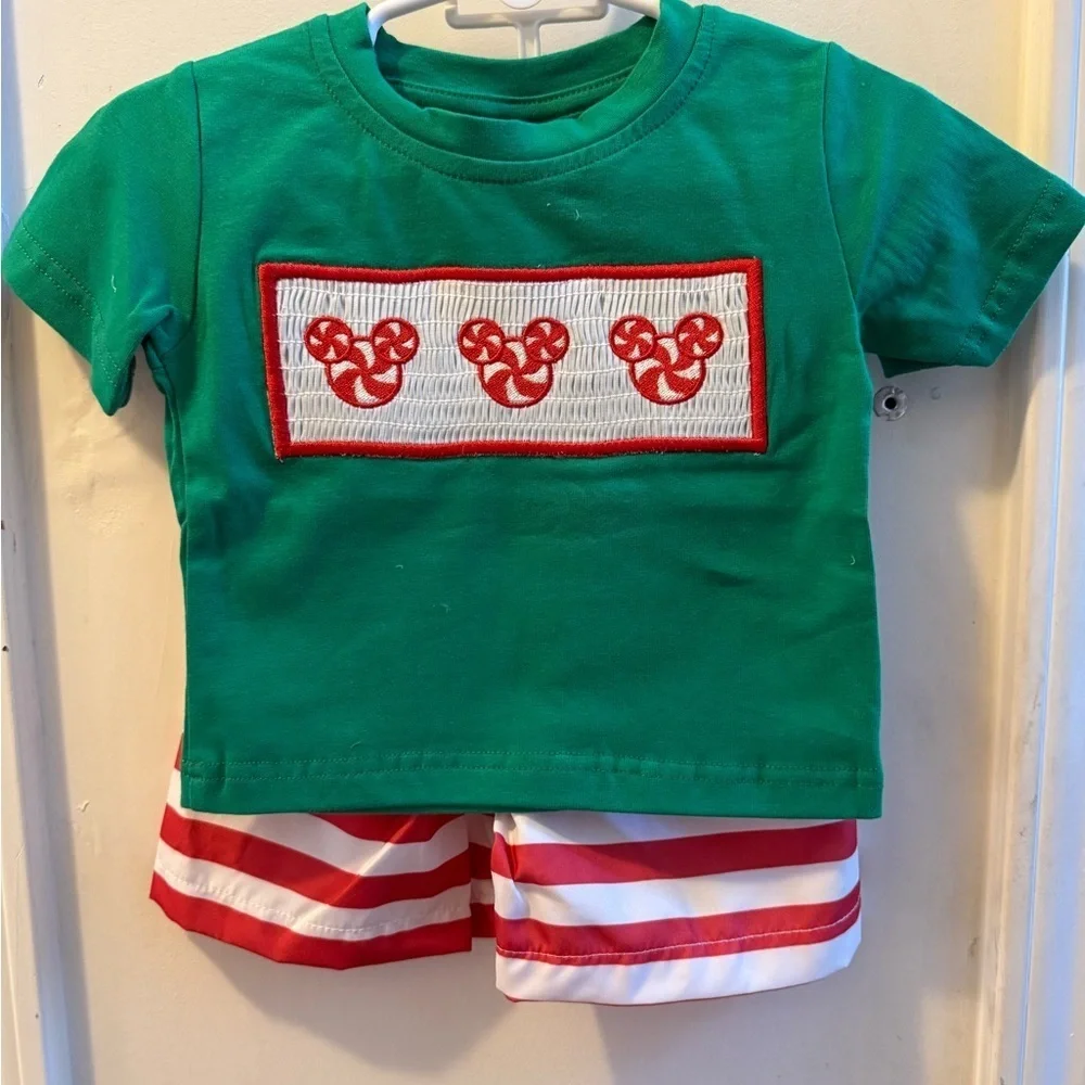 New Smocked Candy Cane Outfit